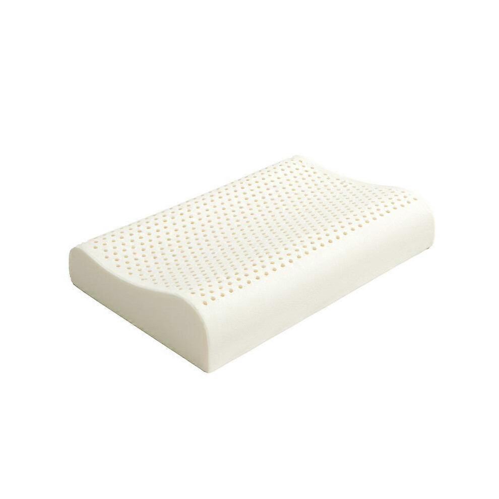 Natural latex pillow massage pillow neck protection sleep aid pillow latex flat curve memory pillow particle pillow core 35*55cm