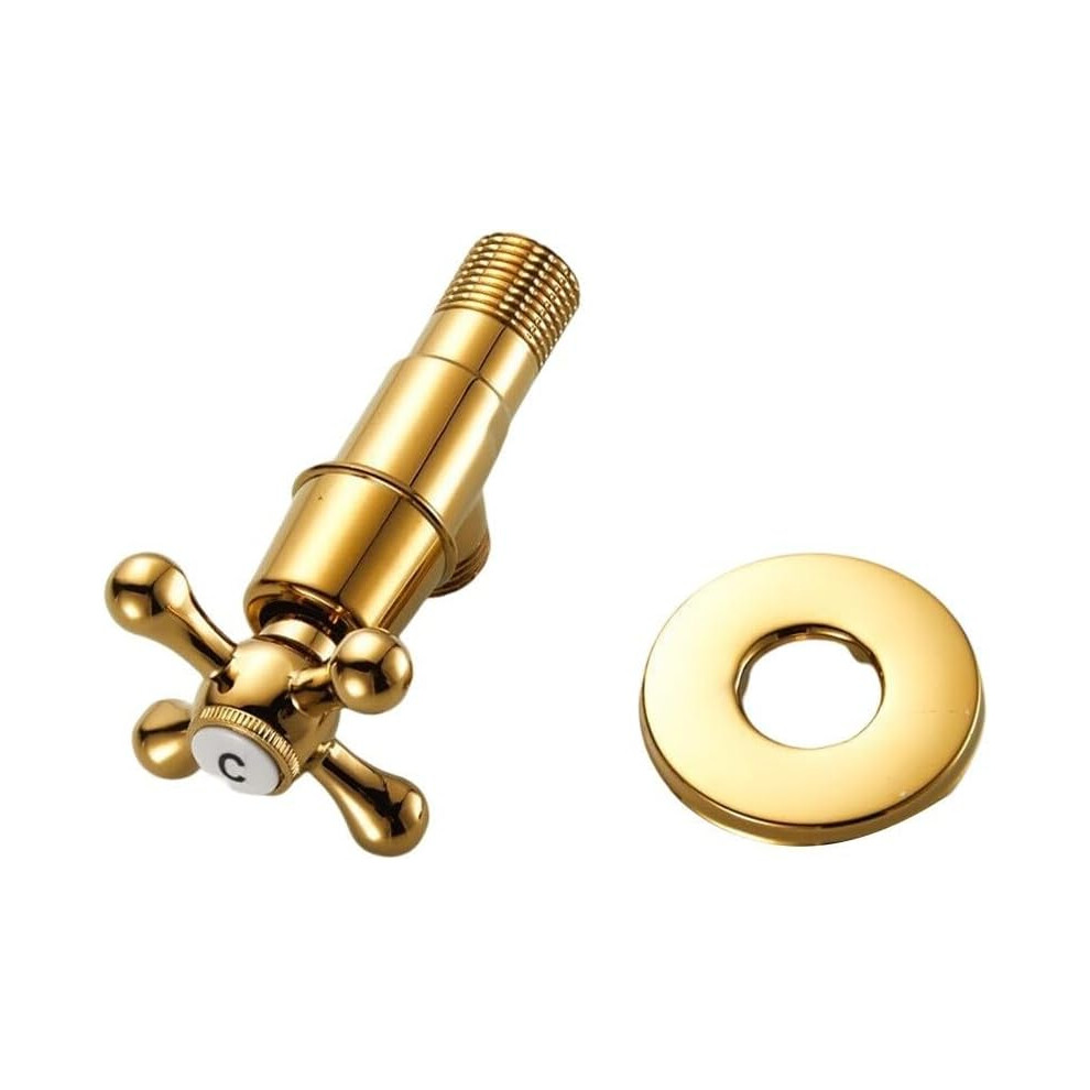 Brass Angle Valve For Toilet Water Stop, And 30.5 Cm Rust Resistant Valve For Domestic Plumbing 749691200855