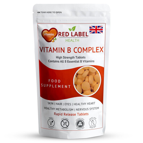 Vitamin B Complex 90 Tablets High Strength B1 B2 B3 B5 B6 B12 Biotin