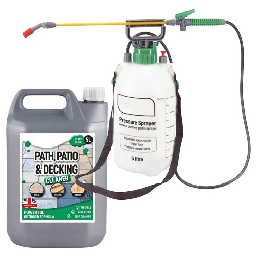 5L Path Patio & Decking Cleaner With Pressure Sprayer