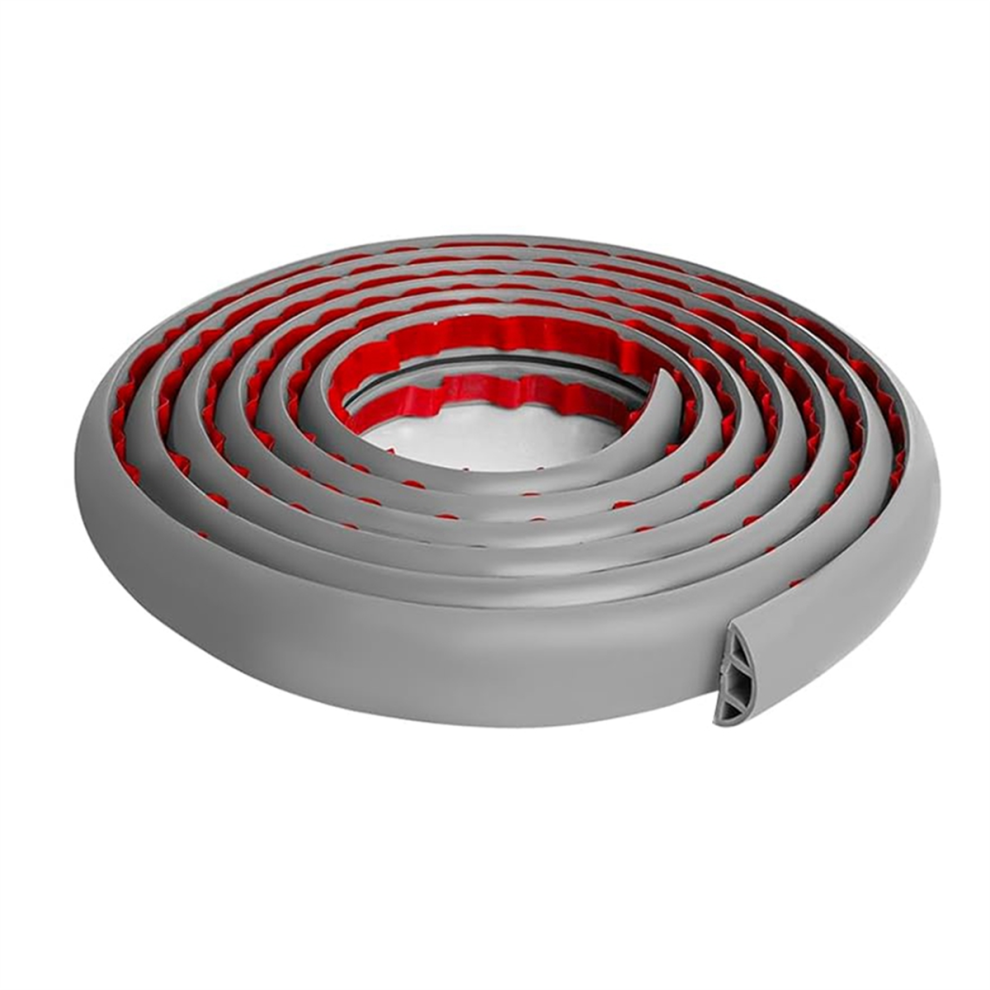 Floor Cord Cover Cable Cavity Self Adhesive Hider 10Ft Management Power Protector Gray 4853082905758