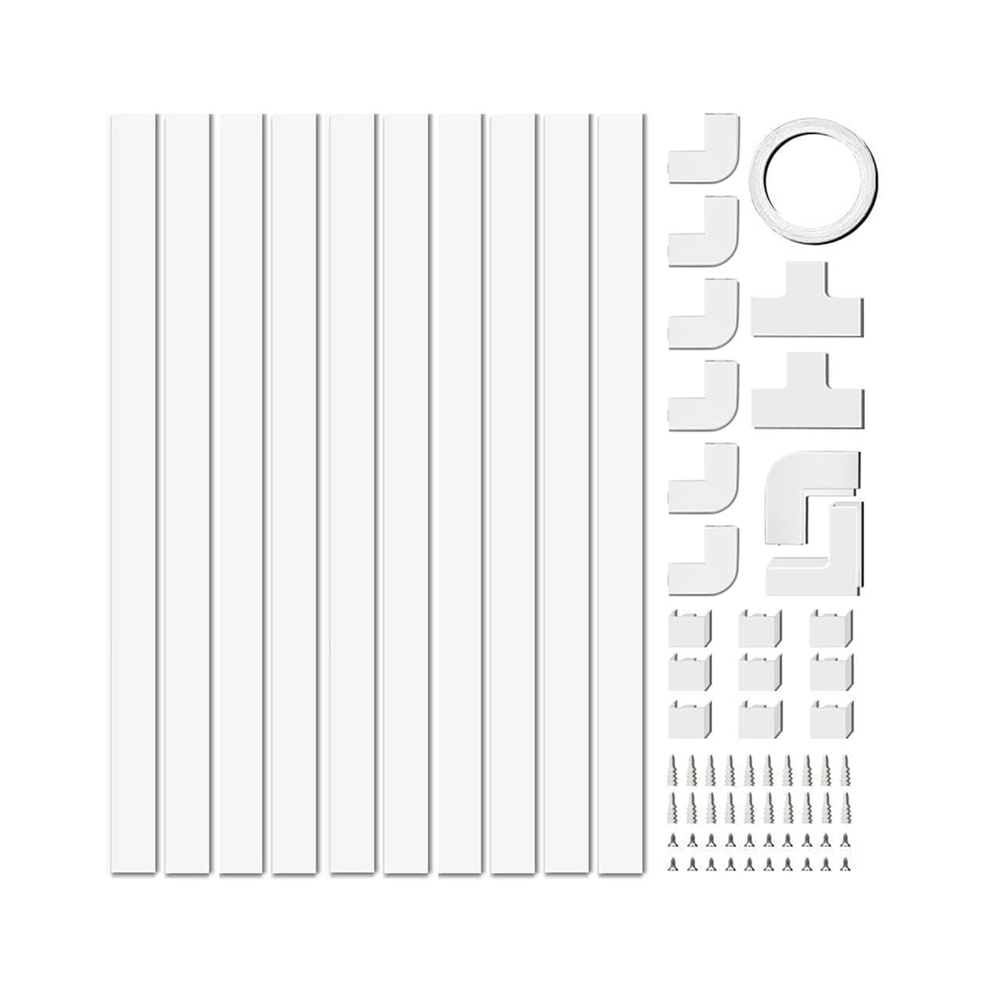 4M Electrical Cable Trunking,Cable Concealer On Wall For One Cord,Paintable Pvc ,Cable Trunking 10Pcs L40cm 4853082915023