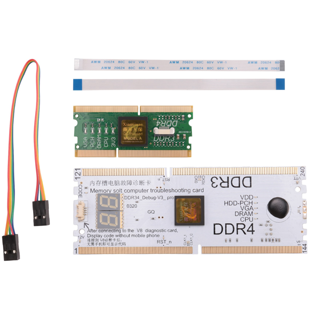 Laptop/Desktop Motherboard Memory Slot Ddr3/Ddr4 Diagnostic Analyzer Test Card Notebook For Ddr3/4 Repair 4853082916372