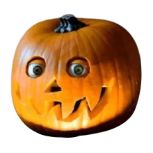 Scary Halloween Pumpkin with Moving Eyes, Decorations,Halloween Artificial Pumpkins Decoration A