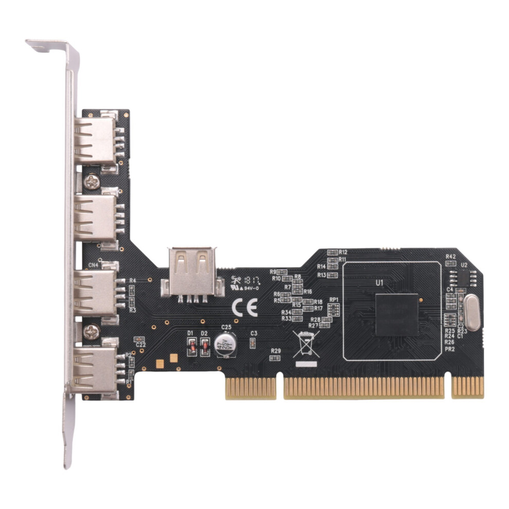 Pci To Usb2.0 Expansion Card Desktop 5 480Mbp Hub Chip Adapter 4853082920652