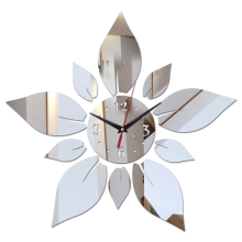 Mirror Acrylic Material Single Face Wall Stickers Modern Style Wall Quartz Clocks Home Decor Wall Watches Silver