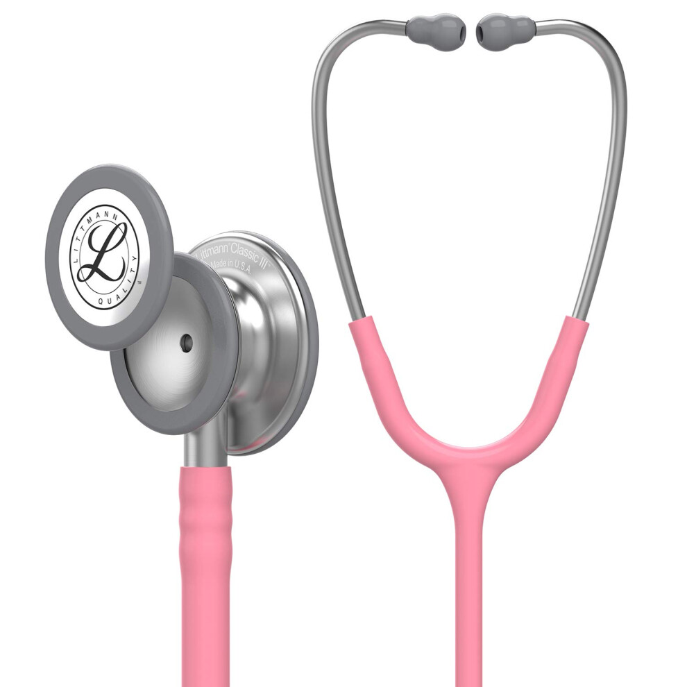 3M Littmann Classic Iii Monitoring Stethoscope, Pearl Pink Tube, 69 Cm, 5633