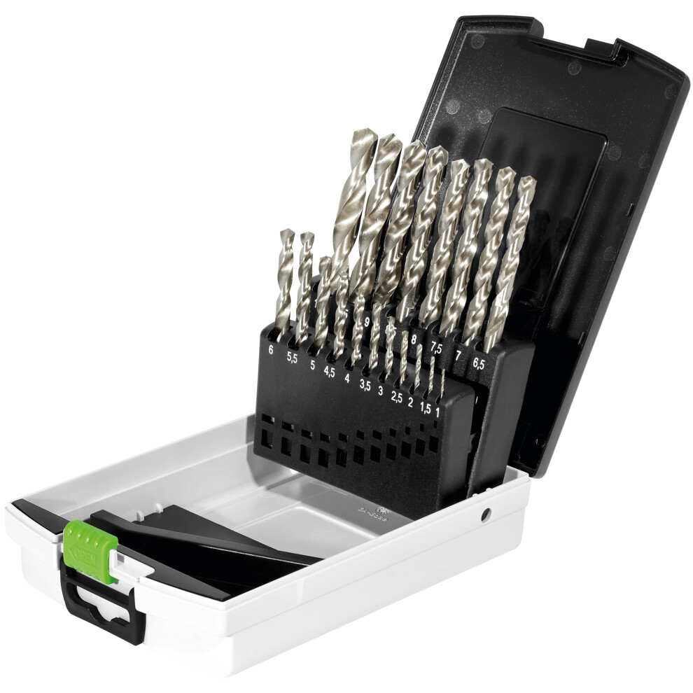 Festool Caja de brocas HSS, brocas de Acero HSS D 1-10 Sort/19