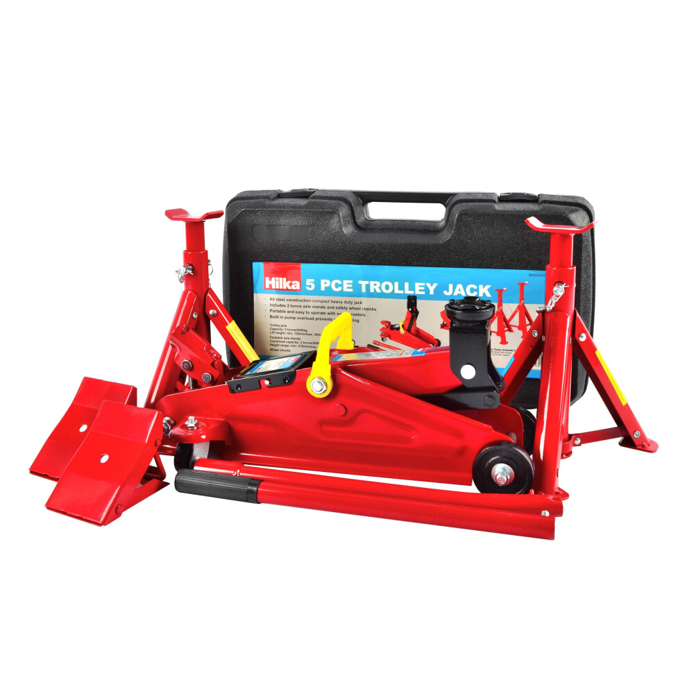Hilka 82930240 2 Ton Trolley Jack Kit in BMC, Red