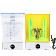 ELEGOO Mercury XS BUNDLE, Larger Size Washing and Curing Machine, Wash and Cure Station Simultaneous Working Add Bottom Light Source Fresnel Lens for
