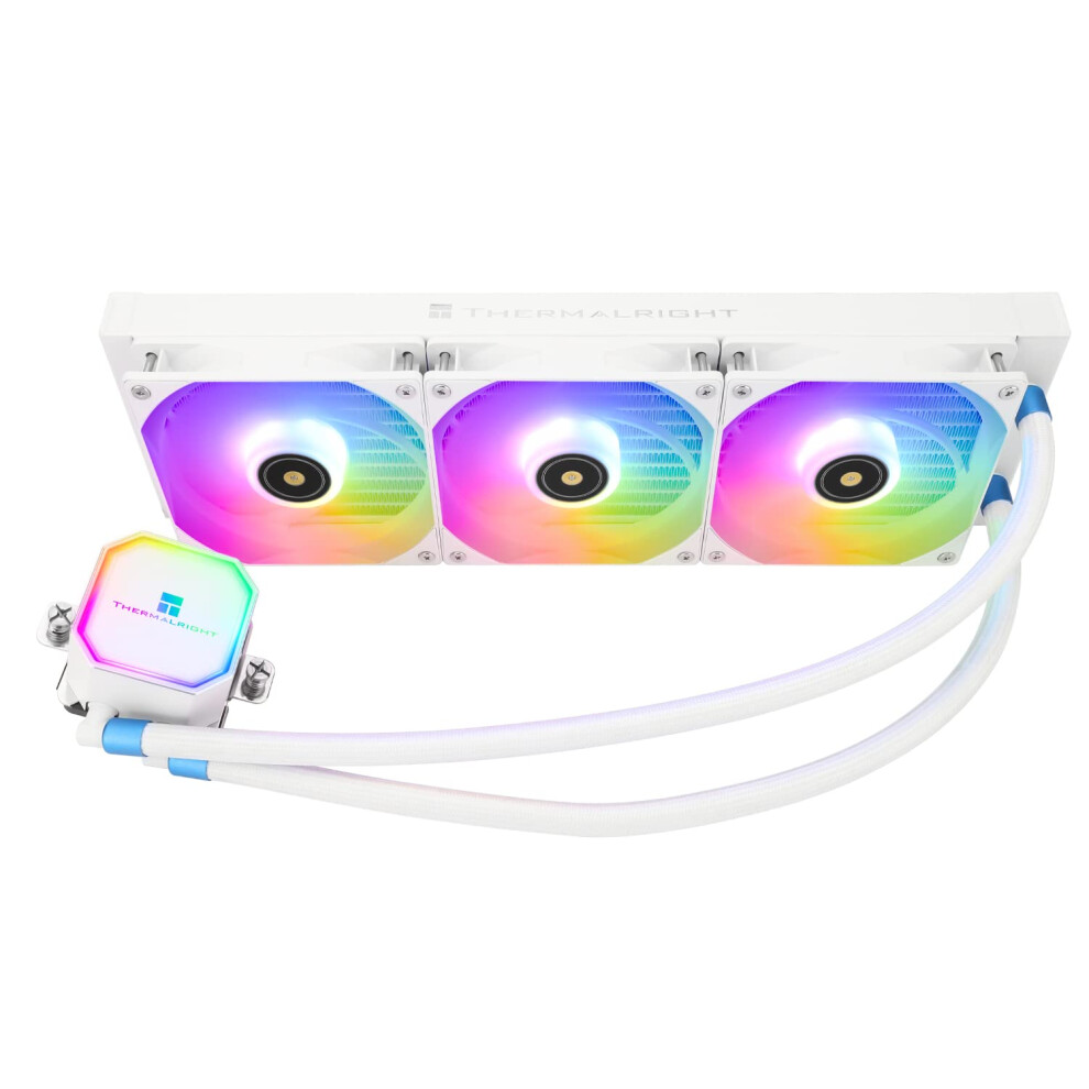 Thermalright Frozen Prism 360 Argb Aio Water Cooler,Liquid Cpu Cooler, 3?120Mm Pwm Fans Water Cooling System,1850Rpm High Speed,Compatible With White 5051219982316