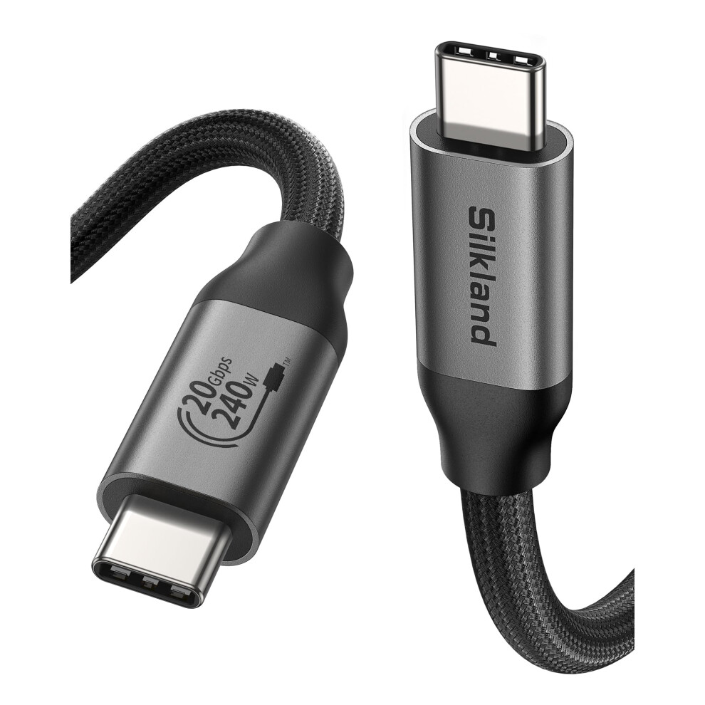 Silkland Usb4 Cable For Thunderbolt 4 Cable 5M 20Gbps, [8K@60Hz 5K@60Hz 4K@144Hz], 240W Pd3.1 For Monitor, Macbook Pro, Iphone 15 Pro/Pro Max, Ipad 5051219981807