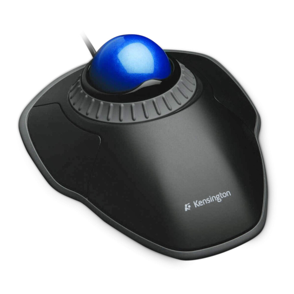 Kensington Orbit Mouse - Wired Ergonomic Trackball Mouse For Pc, Mac And Windows With Scroll Ring, Ambidextrous Design And Optical Tracking - Blue 5051219987182