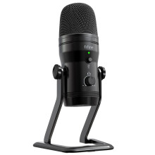 FIFINE Podcast Microphone Four Pickup Patterns USB Mic with Mute Button, Gain Knob& Monitoring Headphone Jack Computer Mic for Recording Instruments,