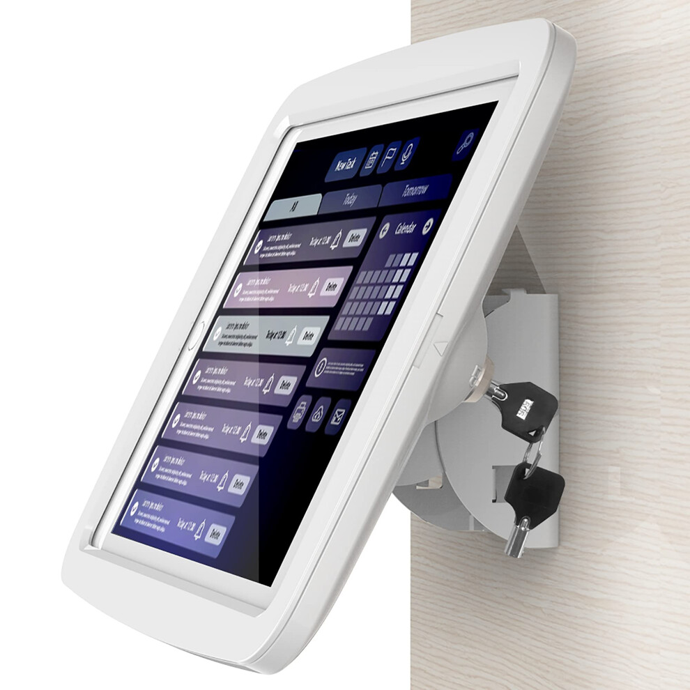 Beelta Tablet Wall Mount Compatible With 10.2 Inch Ipad 7Th/8Th/9Th Generation, Anti Theft Ipad Kiosk Wall Mount For Business And Smart Home, White 5051219986154