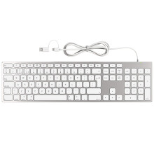 All-Aluminium Wired Keyboard for Mac with Numeric Keypad - USB-A/USB-C Plug-and-Play, Mac OS Layout, Durable Aluminium