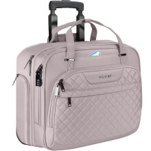 EMPSIGN Rolling Laptop Bag for Women - Wheeled Briefcase Fits Up to 15.6 Inch Laptop, Water-Repellent Overnight Computer Bag with RFID Pockets, Dusty