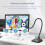 PAKOTOO Document Camera & USB Visualizer 5MP, for A3 Size, LED Light, iOS, Dual Microphone, Image Inversion, Folding with Zoom, Skype, Teams, OBS. for 2