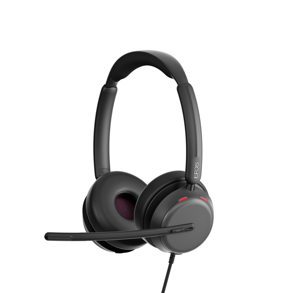 EPOS IMPACT 860T ANC Dual-Sided Wired Headset with Active Noise Cancellation, Microsoft Teams Certified, USB C and USB A, Super Wideband Audio, Ideal