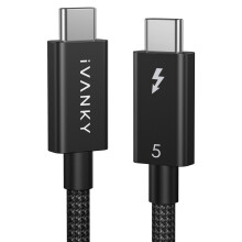 IVANKY Thunderbolt 5 Cable [Nylon] 1M USB C to USB C Cable, 80Gbps Data Transfer, 120Gbps Bandwidth, 240W Charging, Support 8K display, Fast Charging