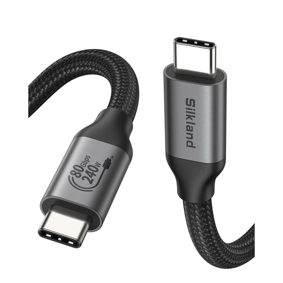 Silkland 80Gbps Usb4 Cable For Thunderbolt 4/5 Cable [Usb-If Certified], 120Gbps Video Bandwidth, Dual 8K/6K@60Hz, 4K@540Hz, 240W Pd3.1 For Macbook M4 5051219983412