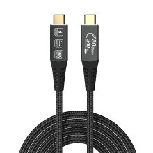 CAKOBLE thunderbolt 5 cable,80Gbps data Compatible with apple thunderbolt 5 cable,thunderbolt 4 cable USB4,16K/8K@60Hz video,240w usb c cable for