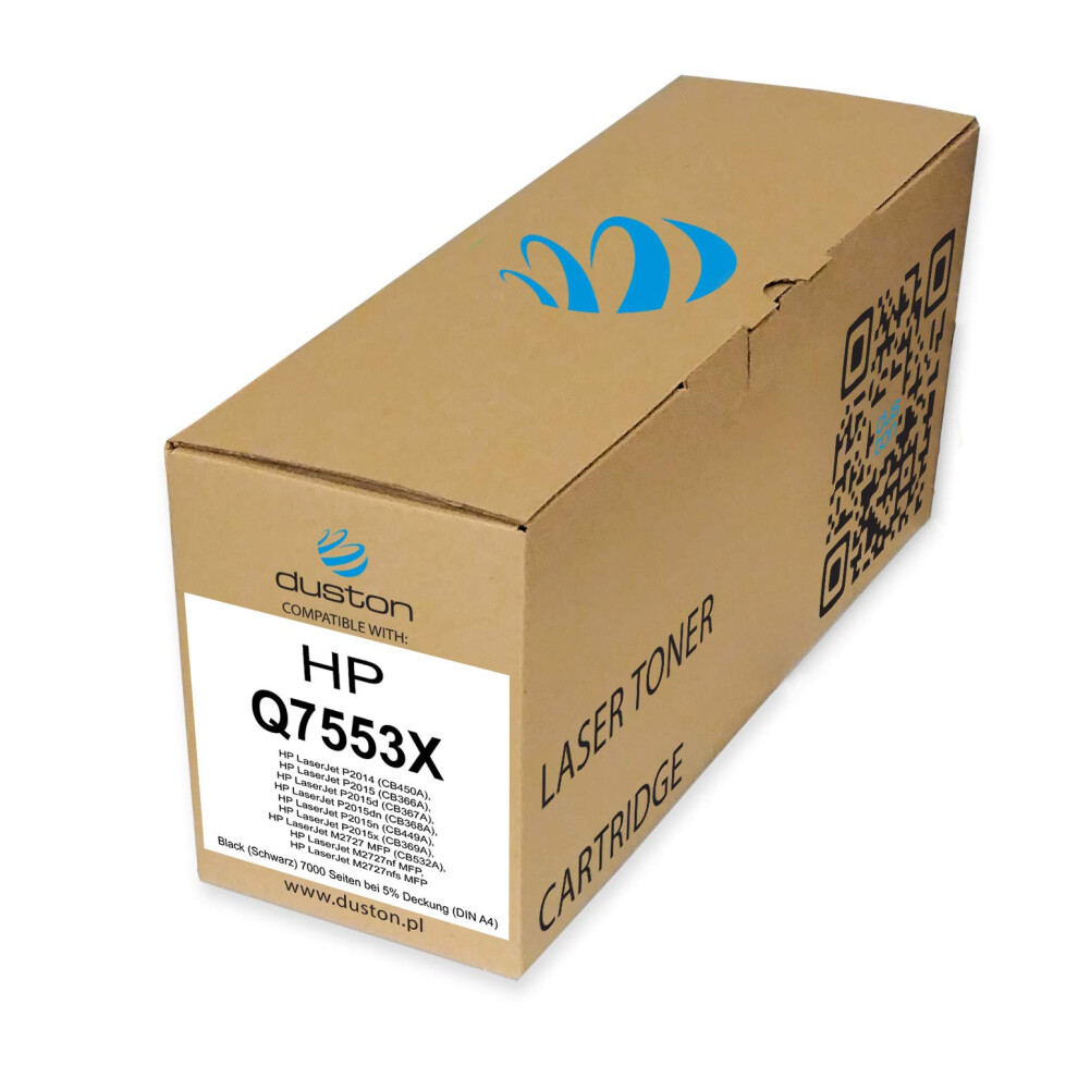 Duston Q7553x, 53X Toner Compatible With Hp Laserjet M2727nf Mfp P2014 P2015 P2015d P2015dn P2015n P2015x Black 5051219991028