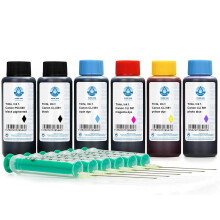 6x 100ml PureInk refill ink compatible for Canon PGI-580, CLI-581 printer cartridges for Canon Pixma TS 8120, TS 8126, TS 8150, TS 8151, TS 8152, TS
