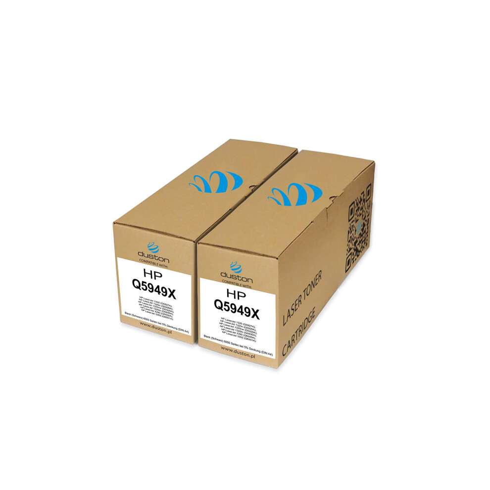 Duston 2X Q5949x, 49X Toner Compatible With Hp Laserjet 1320 1320 N 1320 Nw 1320 Tn 3390 3392 Black 5051219991059