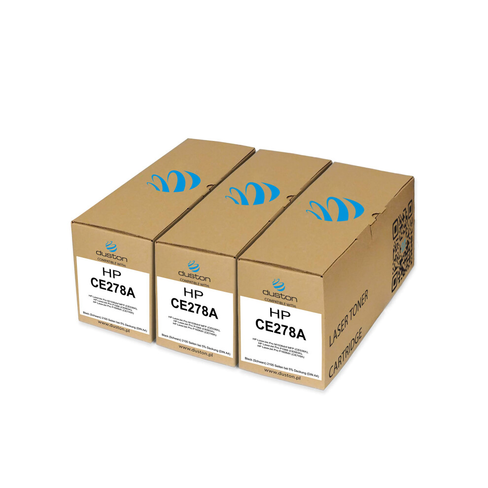 Duston 3X Ce278a, 78A Toner Compatible With Hp Laserjet Pro M1536dnf Mfp P1566 P1606dn Black 5051219990106