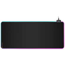 Corsair MM700 RGB Extended Cloth Gaming Mouse Pad - 930mm x 400mm - 360? RGB Lighting - Two USB Port Hub - Thick Rubber - Black