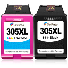 SavFinto 305XL Ink Cartridges Remanufactured for HP 305 Ink Cartridges Compatible for HP DeskJet Plus 2700 4110 4120 4122 HP Envy 6000 6010 6020 6022