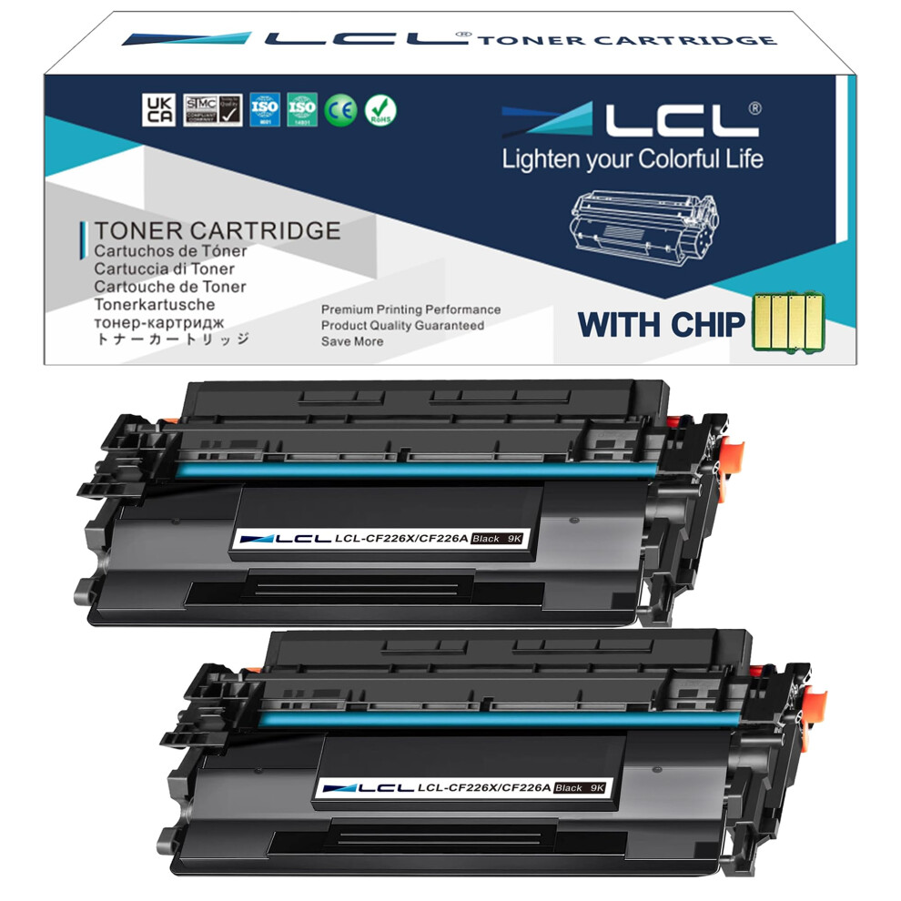 Lcl 26A 26X Cf226a Cf226x Crg021ii High Yield (2 ) Compatible Toner Cartridge Replacement For Hp Laserjet Pro M402 M402n M402d M402dn M402dne Black 5051219993466