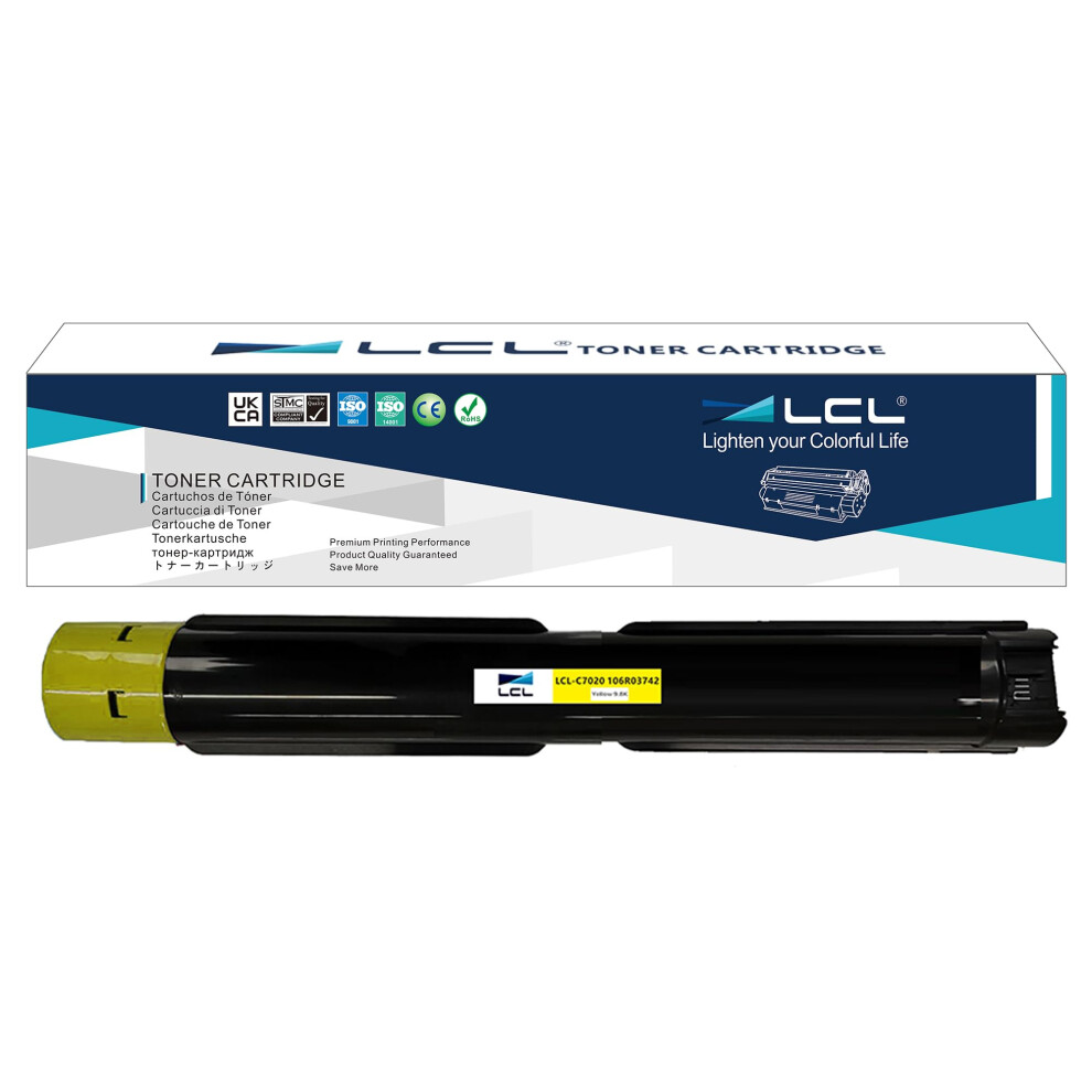 Lcl Compatible Toner Cartridge For Xerox Versalink C7020 C7025 C7030 106R03742 Replacement For Xerox Versalink C7020 C7025 C7030 (1Pk ) Yellow 5051219993626