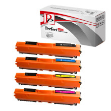 PerfectPrint Compatible Toner Cartridge Replacement for HP Colour LaserJet Pro MFP M176n M177fw CF350A (Black/Cyan/Magenta/Yellow, 4-pack)