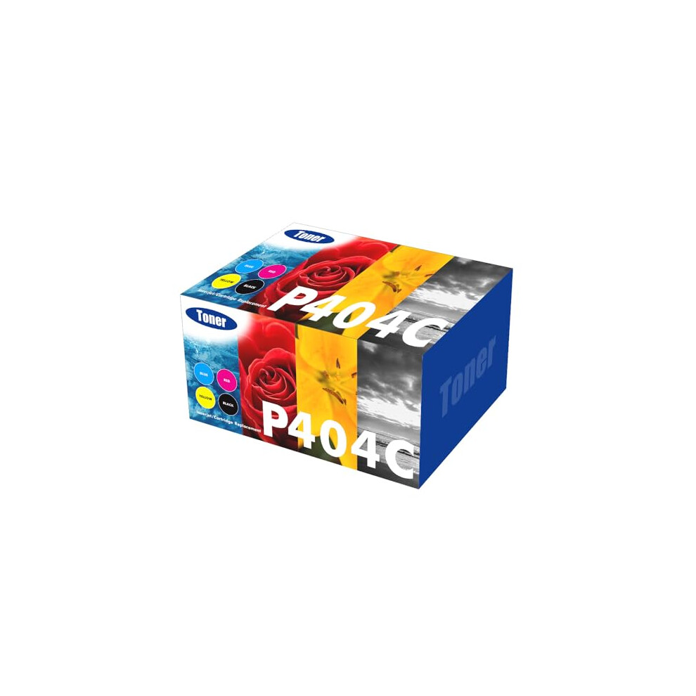 4 Pack Clt-P404c P404c K404s For Samsung C430w Toner Cartridge Xpress Sl C480w C480fw C480fn C430 C480 C43x C48x Clt-K404s Clt-C404s Clt-M404s 5051219994814