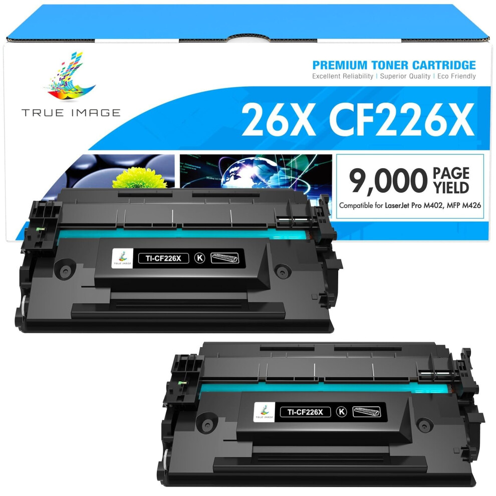 True Image Compatible Cartridge Replacement For Hp 26X Cf226x 26A Cf226a Laserjet Pro Mfp M402dn M402n M426dw M426fdw M426fdn M402dw M402d M426 M402 5051219998867