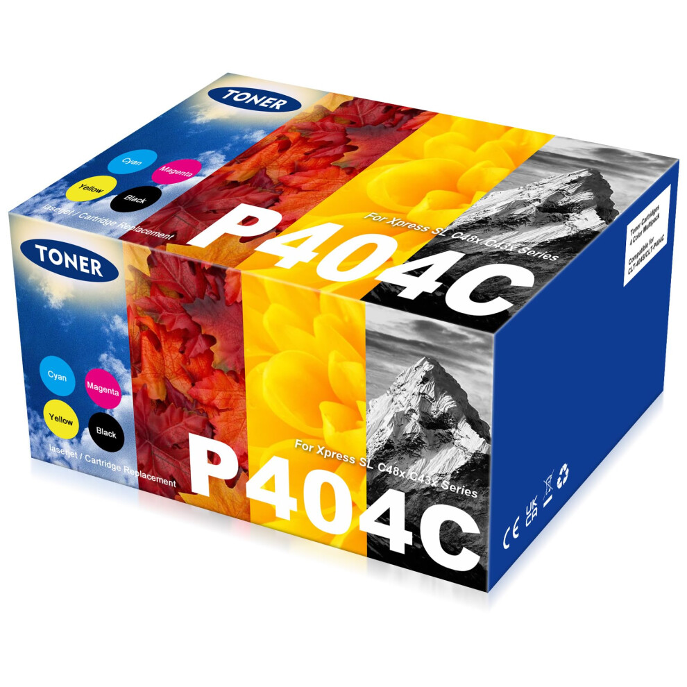 Onlyu Compatible Samsung Clt-P404c Clt P404c Toner Cartridge Replacement For Samsung C430w Toner For Samsung Xpress Sl C430w C430 C480fw C480w C480 Black/Cyan/Yellow 5051219998478