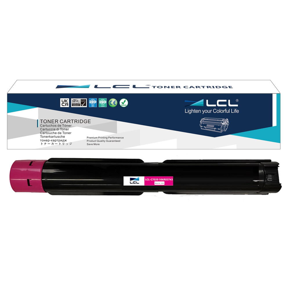 Lcl Compatible Toner Cartridge For Xerox Versalink C7020 C7025 C7030 106R03743 Replacement For Xerox Versalink C7020 C7025 C7030 (1Pk Magenta) Pink 5051219994517