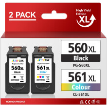 ATOPINK 560 561 XL Ink Cartridges, PG 560 XL Black and CL 561 XL Colour Remanufactured for Canon 560 561 Ink Cartridges, Printer ink 560 561 for Canon