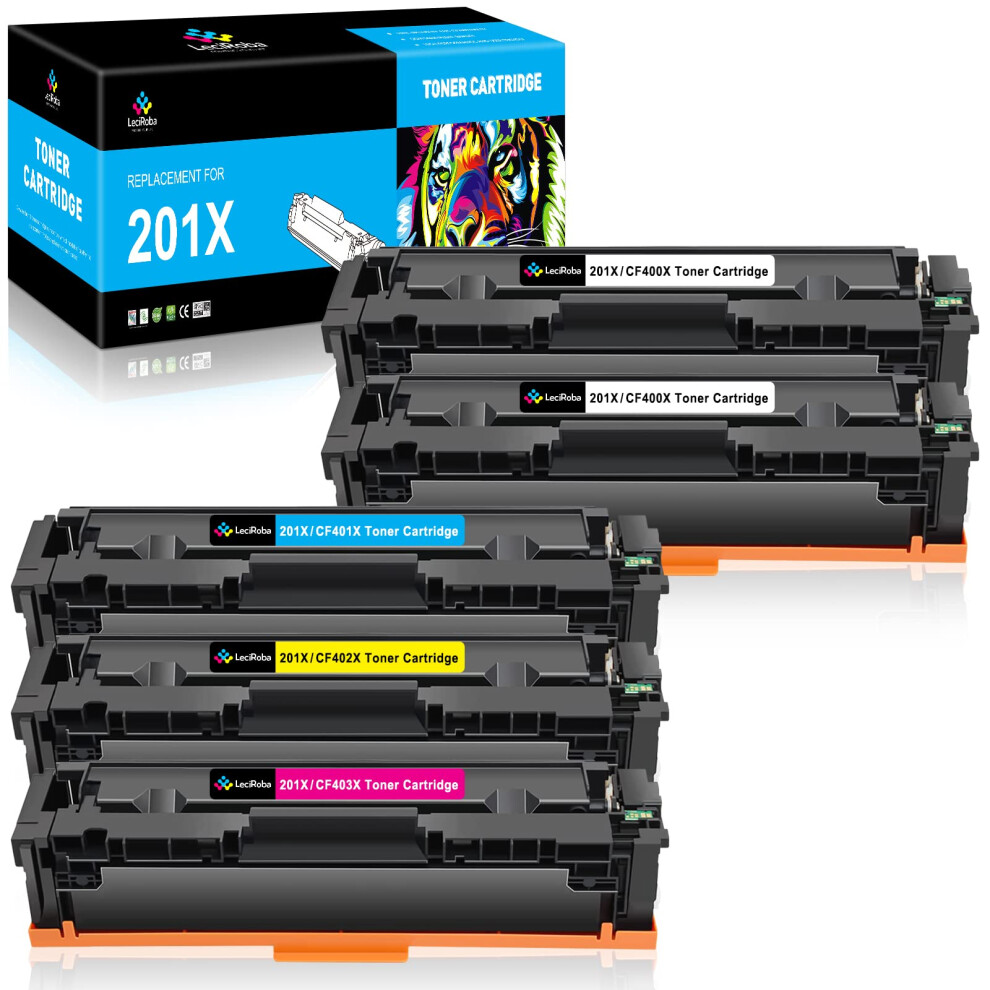 Leciroba 201X For Hp 201X 201A Cf400x Cf400a Cf401x Cf401a Cf402x Cf402a Cf403x Cf403a Toner Cartridges ,For Hp Color Laserjet Pro M252dw M252n ,Mfp 5051219995293