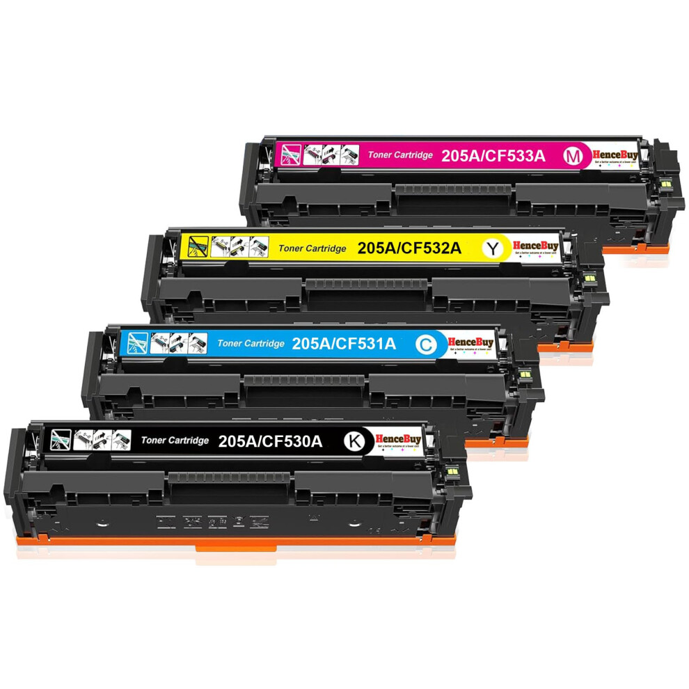 Hencebuy 205A For Hp 205A Cf530a Cf531a Cf532a Cf533a Toner Cartridges For Hp Color Laserjet Pro Mfp M181fw M180 M180n M180nw M180fw M181 M181n Pro Black/Cyan/Magenta 5051219995521