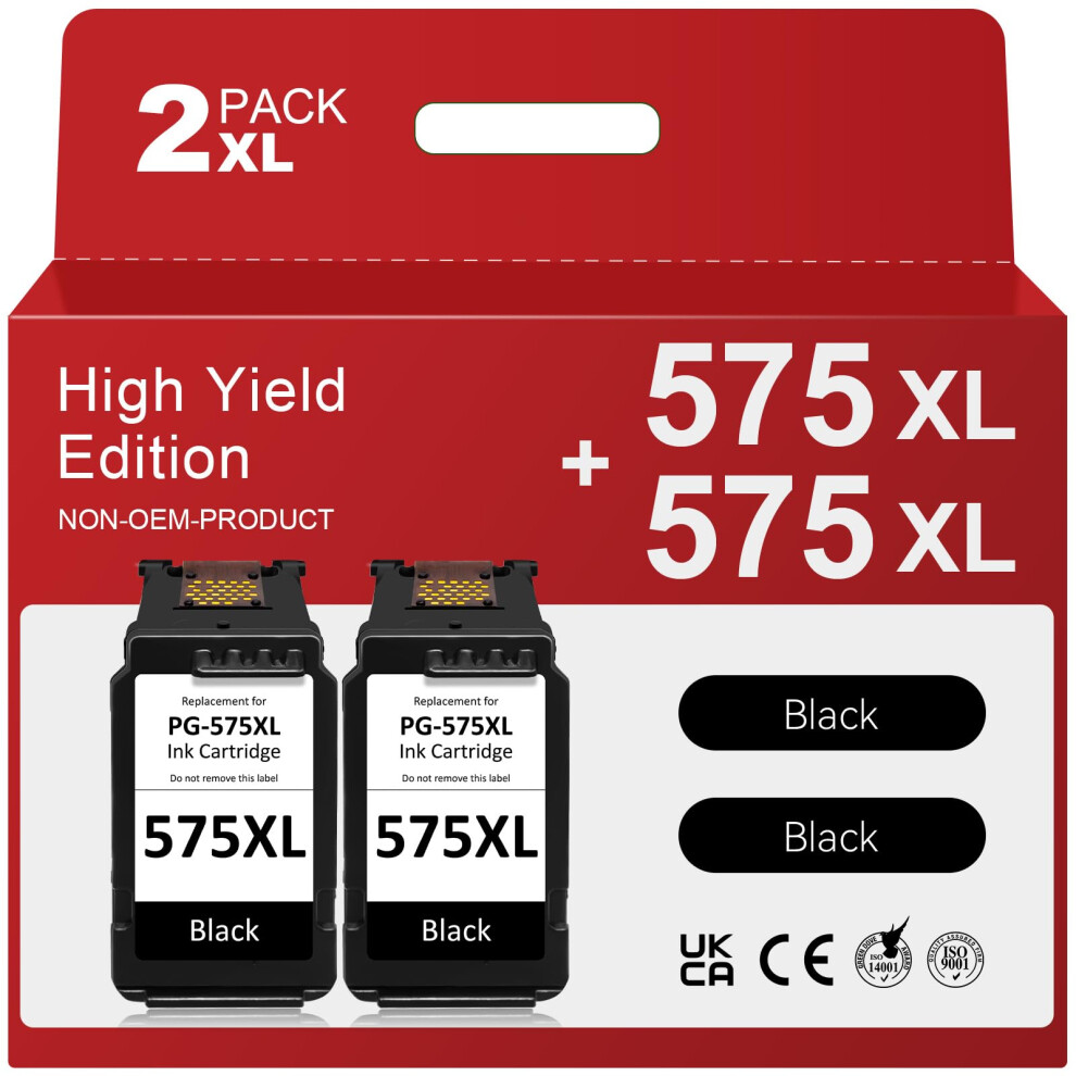 Economink Pg-575Xl 575 Ink Cartridges Xl, Replacement For Canon 575XL Ink Cartridges, Compatible With Pixma Ts3550i Ts3551i Tr4750i Tr4751i Printers 5051219996931