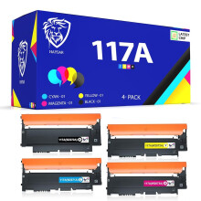 Replacement Compatible With HP 117A 4-Colour Black Cyan Magenta Yellow Toner Cartridges For HP Colour Laser 150 150a 150nw MFP 178nw 178nwg 179fng