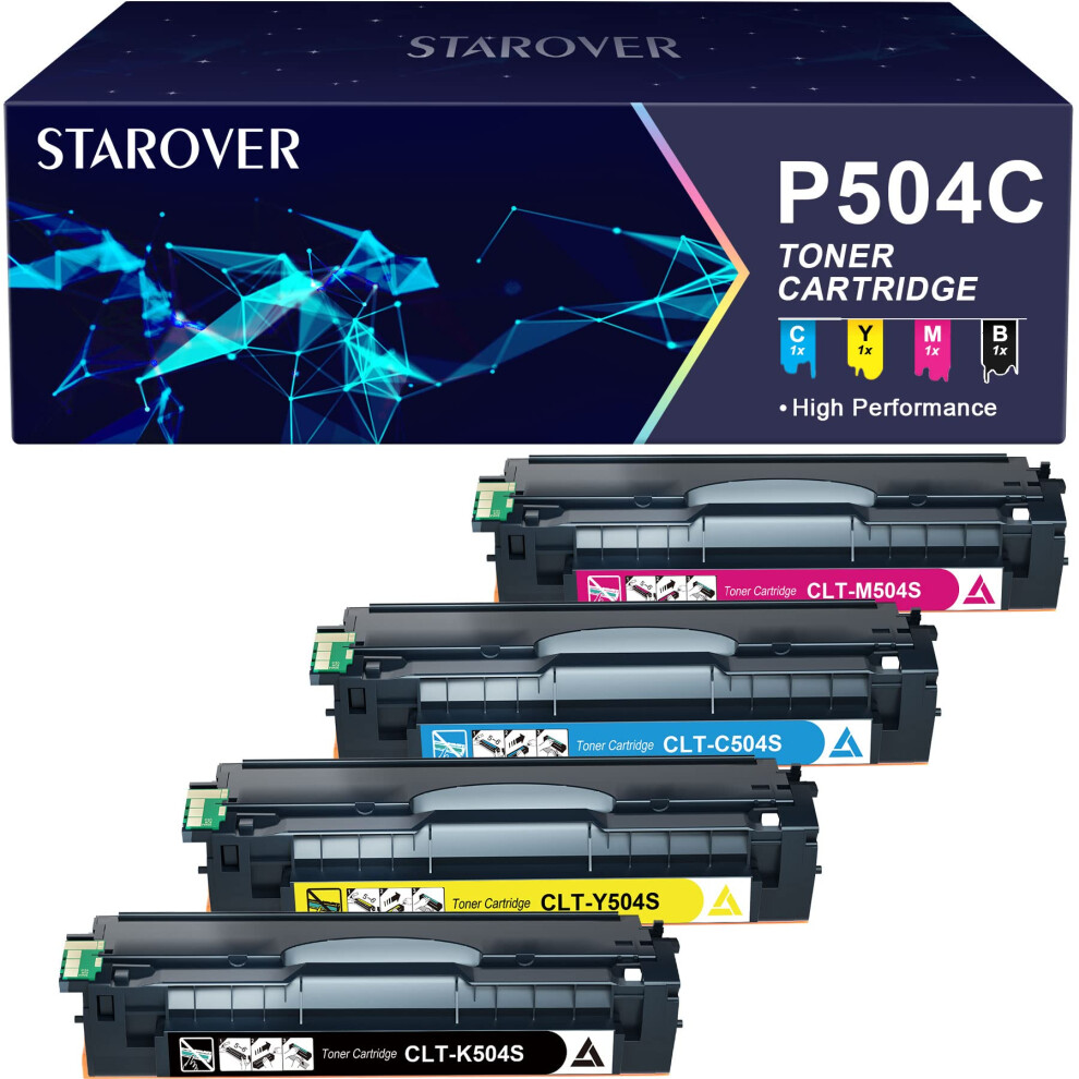 Starover P504c Toner Compatible For Samsung Clt-P504c For For Xpress C1860fw C1810w Clp-415N Clp-415Nw Clx-4195N Clx-4195Fn 4195Fw (Clt-K504s 5051219997037
