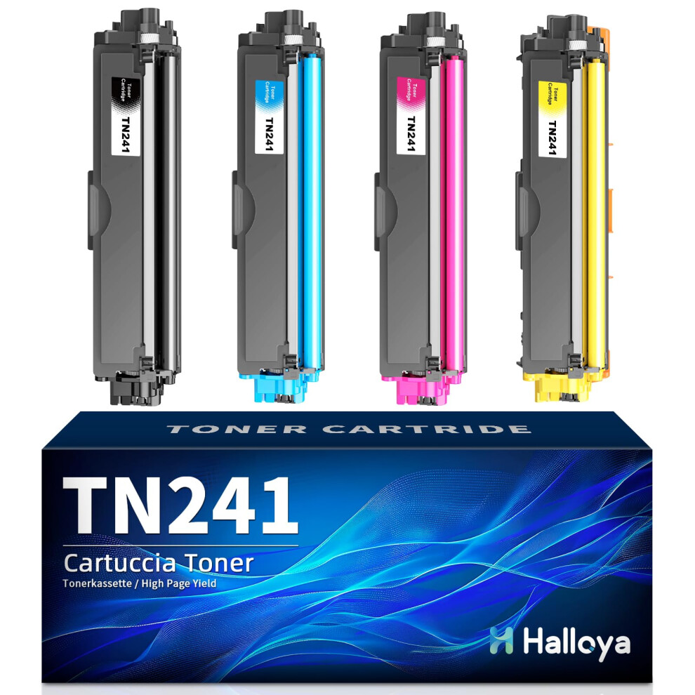 Halloya Tn241 Tn245 Toner Cartridges Replacement For Brother 9015Cdw 9020Cdw 9022Cdw 3142Cw 3140Cw 3150Cdw 3150Cdn 3170Cdw 9140Cdn 9130Cdn 9330Cdw Black/Cyan/Magenta 5051219997341