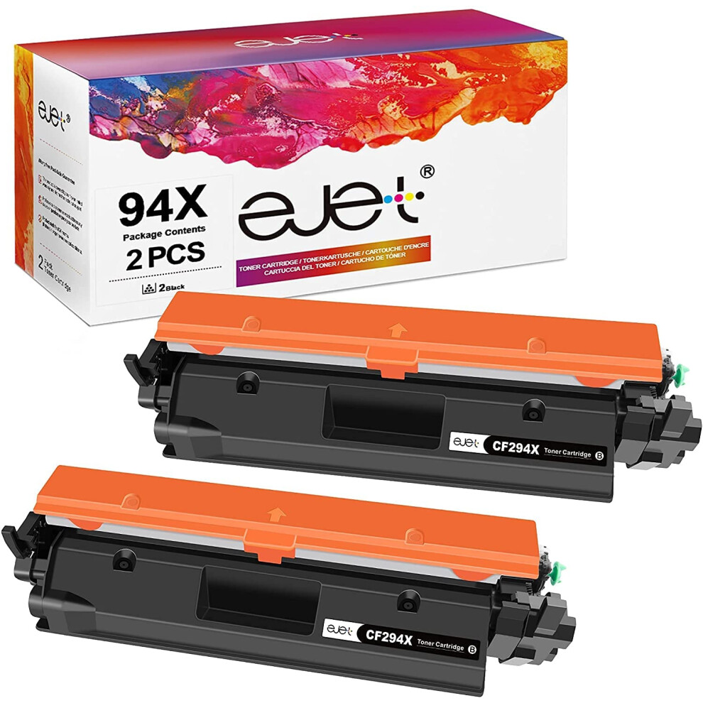 Ejet 94X Toner Cartridges For Hp 94 X Cf294x Cf 294A Compatible With Laserjet Pro M118dw Mfp M148dw M148fdw M148fw (, 2-Pack) Black 5051219997228