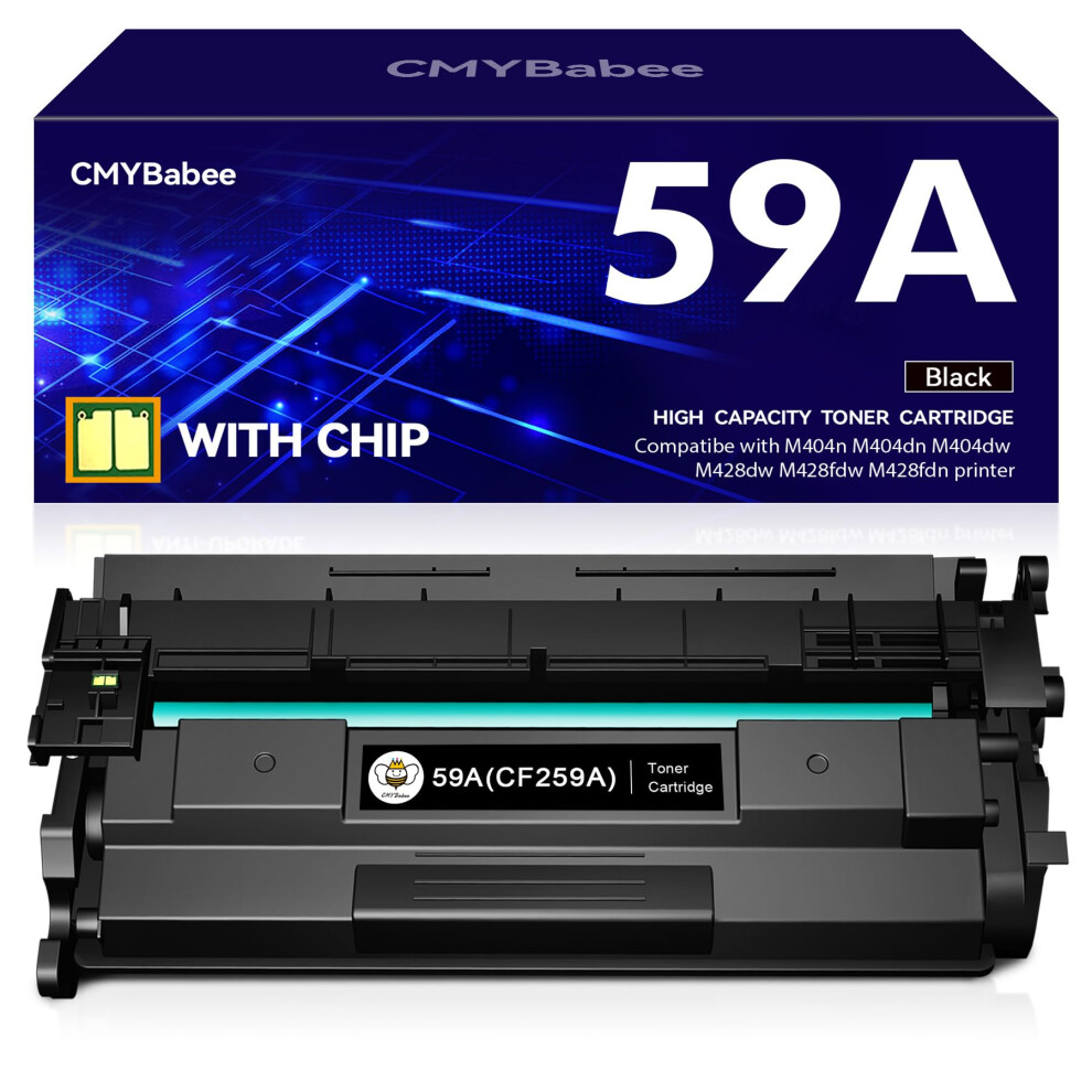 Cmybabee Cf259a With Chip Compatible For Hp 59A Cf259a 59X Cf259x Toner For Laserjet Pro M404dn M404dw Mfp M428dw M428fdw M428fdn M404n M304a M428 5051219995774