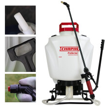 Chapin 61800 4-Gallon Made in USA Professional Backpack Sprayer with Brass Adjustable and Poly Fan/Cone Nozzles, Cushion Grip Shut-Off, 3-Stage