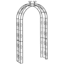 Dehner metal rose arch Belmont, 238 x 120 x 38 cm ? black